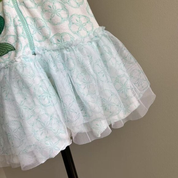 Disney Store Size 5/6 The Little Mermaid Ariel Swimsuit Beach Terry Cover Up - Picture 3 of 8